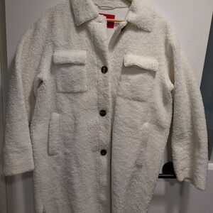 Hugo Boss Women's White Sherpa Coat